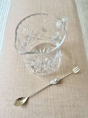 Classic English cut crystal cocktail mixing jug C1950