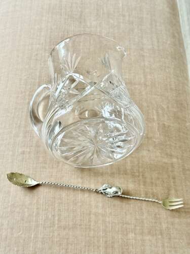 Classic English cut crystal cocktail mixing jug C1950