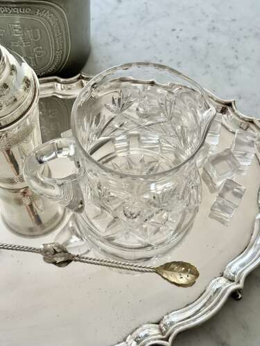 Classic English cut crystal cocktail mixing jug C1950