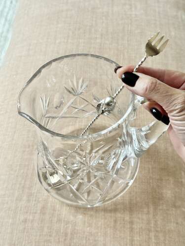 Classic English cut crystal cocktail mixing jug C1950