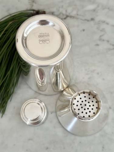 Art Deco Silver Plated Cocktail Shaker By Selfridges & Co 1930s