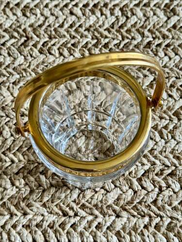Val Saint Lambert Crystal & Gold Plated Ice Bucket C1960
