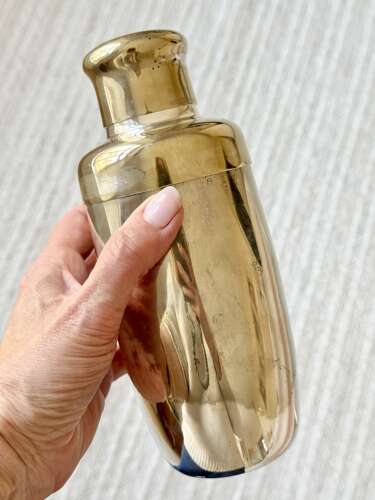 Beautifully Patinated Continental Silver Plated Cocktail Shaker
