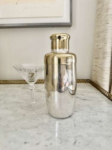 Beautifully Patinated Continental Silver Plated Cocktail Shaker