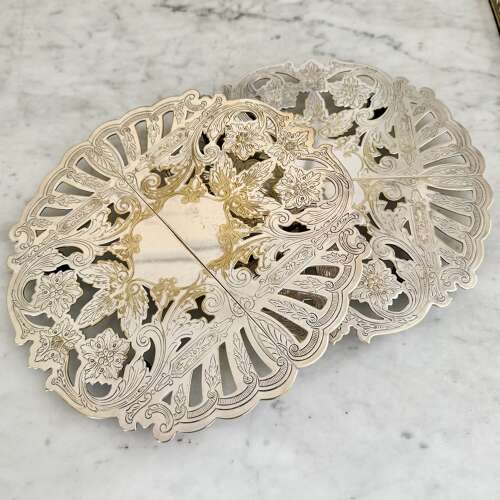 Pair Of American Silver Plated Expanding Trivet Stands