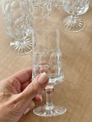 Fine Quality Star Cut Crystal short stem flutes C1969