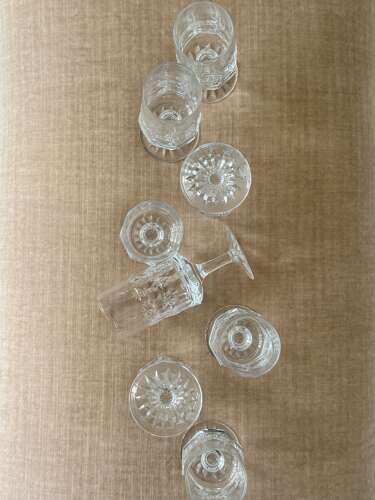 Fine Quality Star Cut Crystal short stem flutes C1969