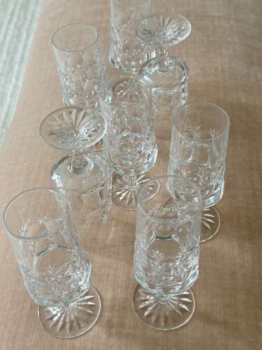 Fine Quality Star Cut Crystal short stem flutes C1969