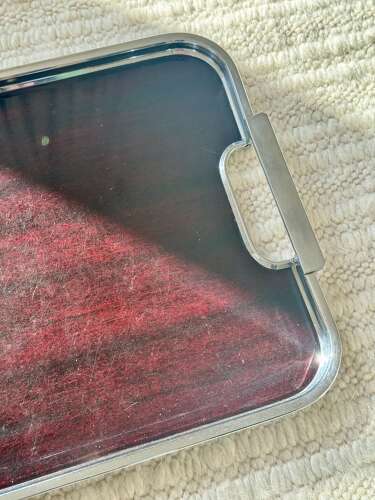 Art Deco Chrome and Bakelite serving tray by Besway