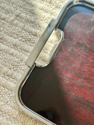 Art Deco Chrome and Bakelite serving tray by Besway