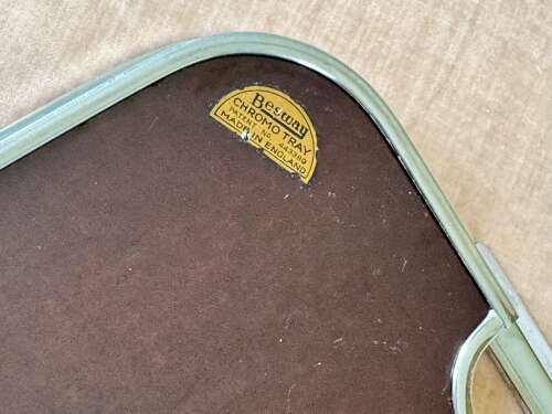 Art Deco Chrome and Bakelite serving tray by Besway