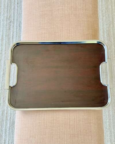 Art Deco Chrome and Bakelite serving tray by Besway