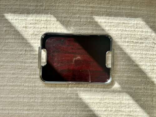 Art Deco Chrome and Bakelite serving tray by Besway