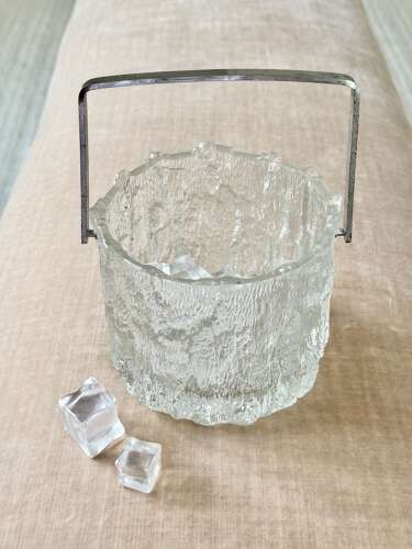 Icicle glass ice bucket by Tapio Wirkkala for Iittala C1970