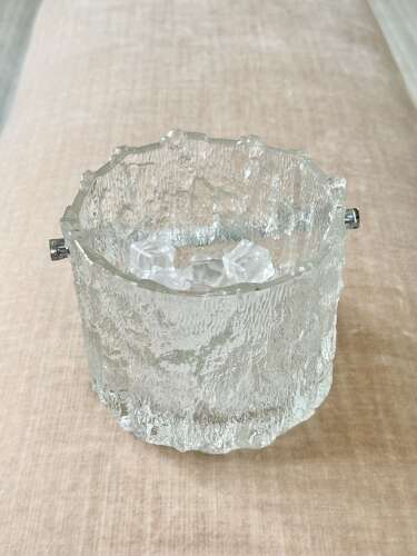 Icicle glass ice bucket by Tapio Wirkkala for Iittala C1970