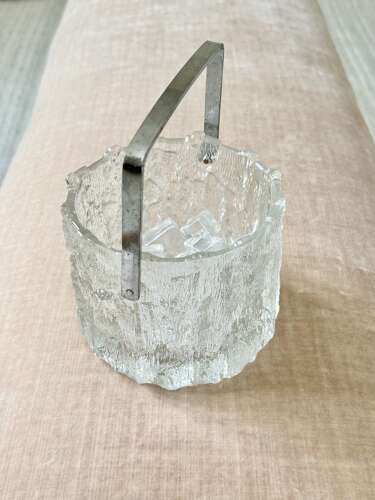 Icicle glass ice bucket by Tapio Wirkkala for Iittala C1970