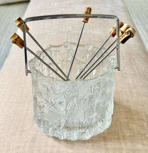 Icicle glass ice bucket by Tapio Wirkkala for Iittala C1970