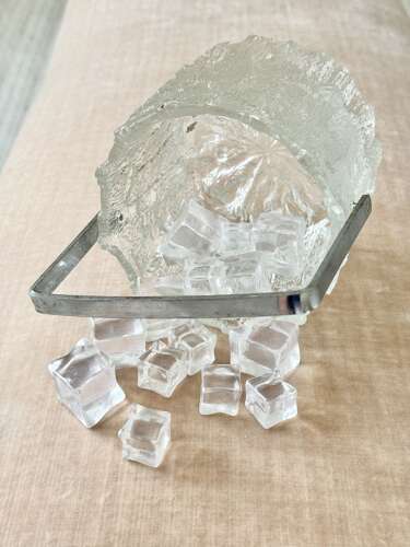 Icicle glass ice bucket by Tapio Wirkkala for Iittala C1970