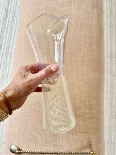 Tall Swedish enamelled glass cocktail mixing jug C1956