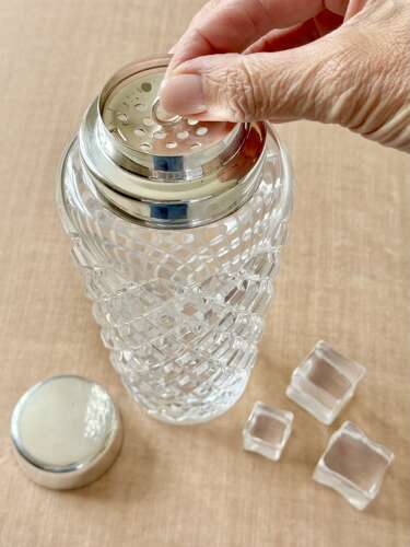 Fine quality crystal & silver plated cocktail shaker by WMF C1950