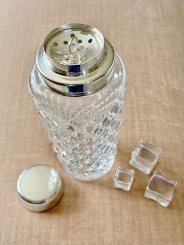 Fine quality crystal & silver plated cocktail shaker by WMF C1950