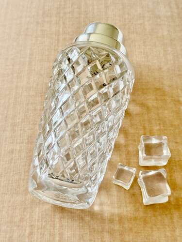 Fine quality crystal & silver plated cocktail shaker by WMF C1950
