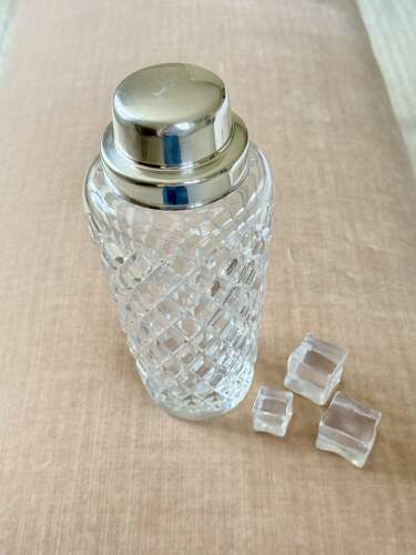 Fine quality crystal & silver plated cocktail shaker by WMF C1950