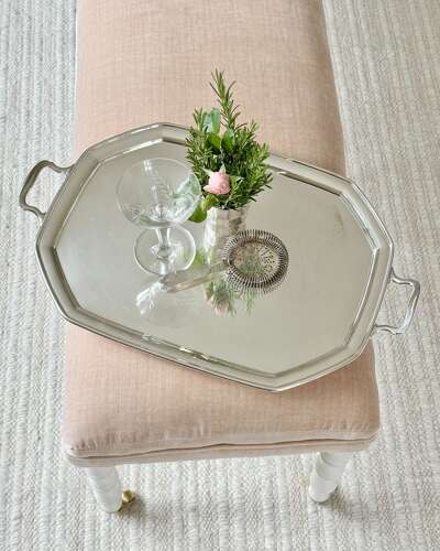 Art Deco silver plated oblong serving tray by William Suckling Ltd