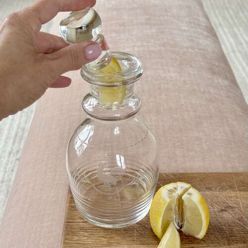 Rare Art Deco cocktail shaker/decanter with citrus lemon squeezer lid C1930
