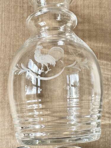 Rare Art Deco cocktail shaker/decanter with citrus lemon squeezer lid C1930