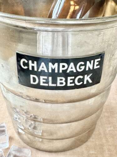 Art Deco Champagne Delbeck branded champagne wine cooler bucket