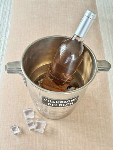 Art Deco Champagne Delbeck branded champagne wine cooler bucket