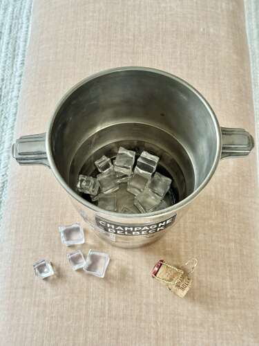 Art Deco Champagne Delbeck branded champagne wine cooler bucket