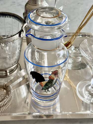 Art Deco cockerel cocktail decanter/shaker C1930