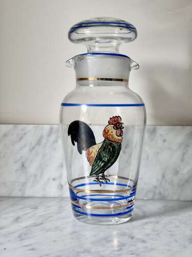 Art Deco cockerel cocktail decanter/shaker C1930