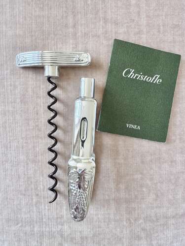 Rare vintage Christofle silver plated cork screw