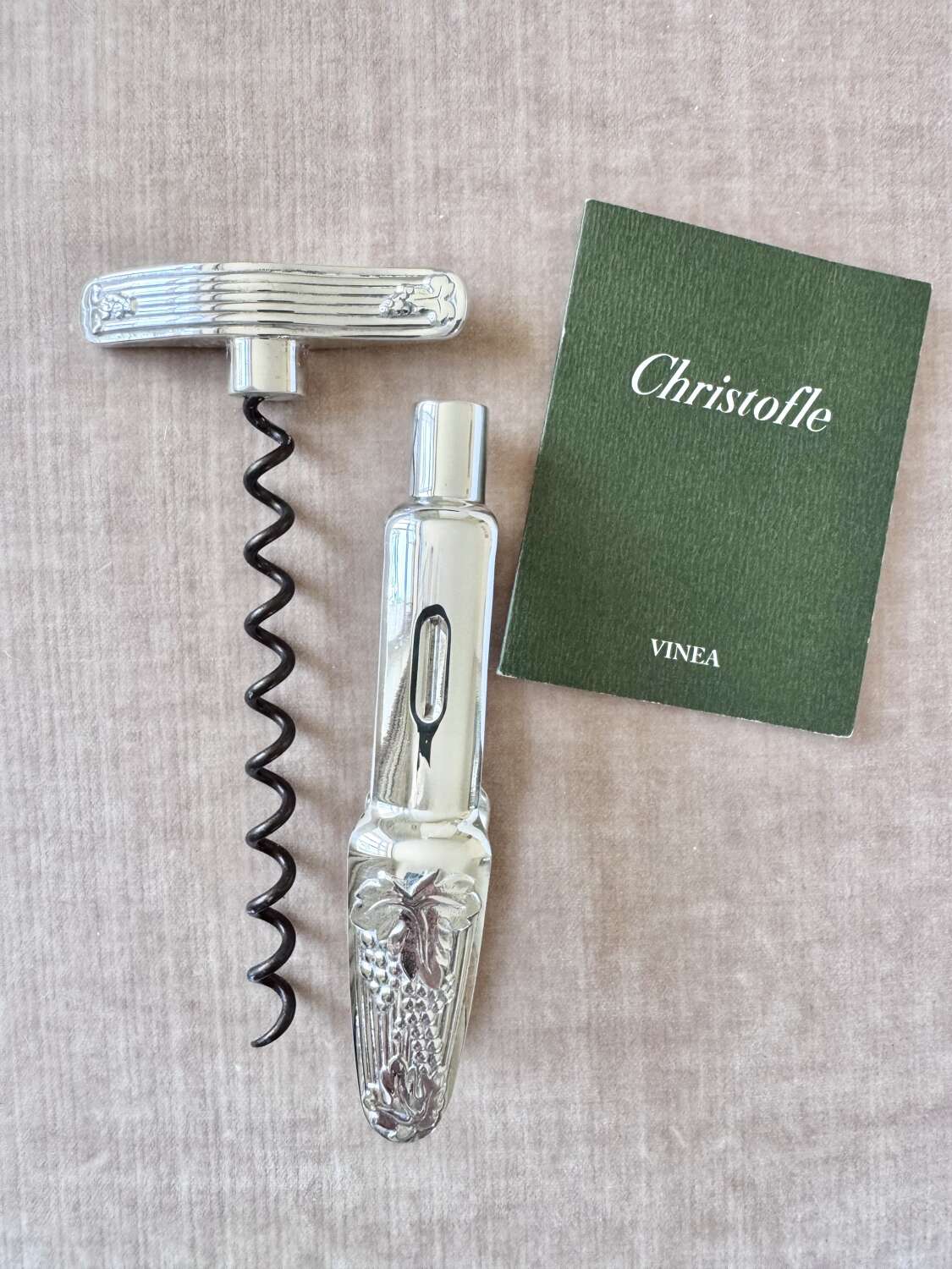 Rare vintage Christofle silver plated cork screw