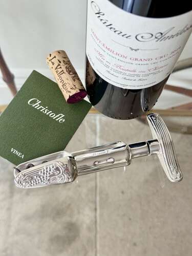 Rare vintage Christofle silver plated cork screw