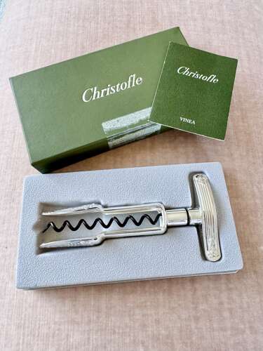 Rare vintage Christofle silver plated cork screw