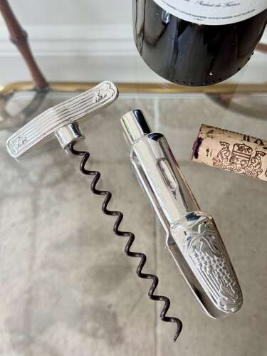 Rare vintage Christofle silver plated cork screw