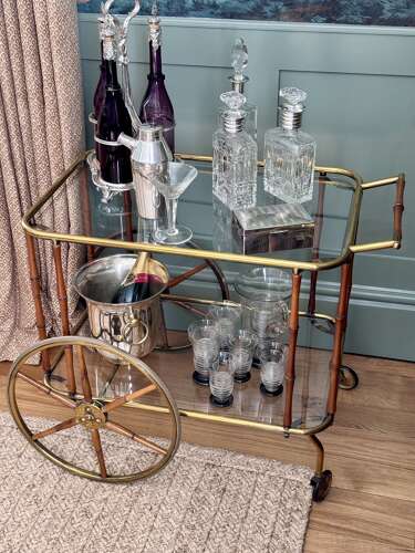 Superb Maison Jansen cocktail trolley C1960