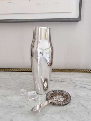 Art Deco Silver Plated Cocktail Bonzer Hawthorne Strainer. Bar Drinks Sieve c1950