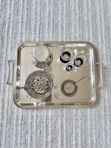 Art Deco Silver Plated Cocktail Bonzer Hawthorne Strainer. Bar Drinks Sieve c1950