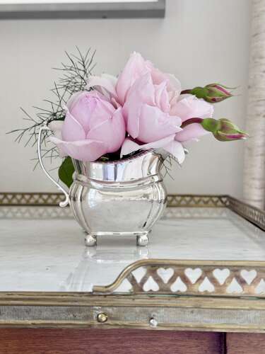 Georgian style silver plated sugar pot & creamer jug