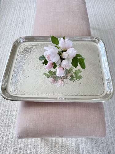 High quality Arts & Crafts hammered silver plated drinks serving tray