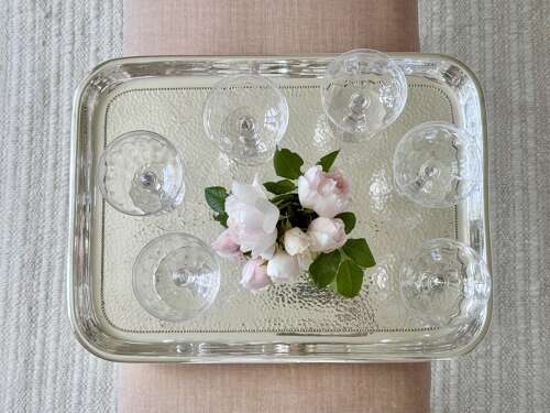 High quality Arts & Crafts hammered silver plated drinks serving tray