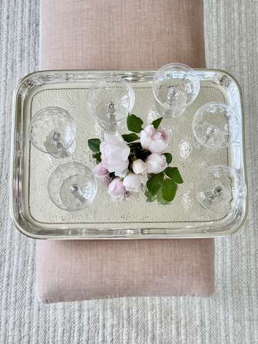 High quality Arts & Crafts hammered silver plated drinks serving tray
