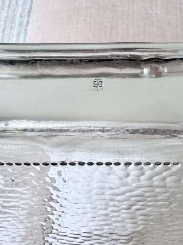High quality Arts & Crafts hammered silver plated drinks serving tray