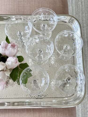 High quality Arts & Crafts hammered silver plated drinks serving tray
