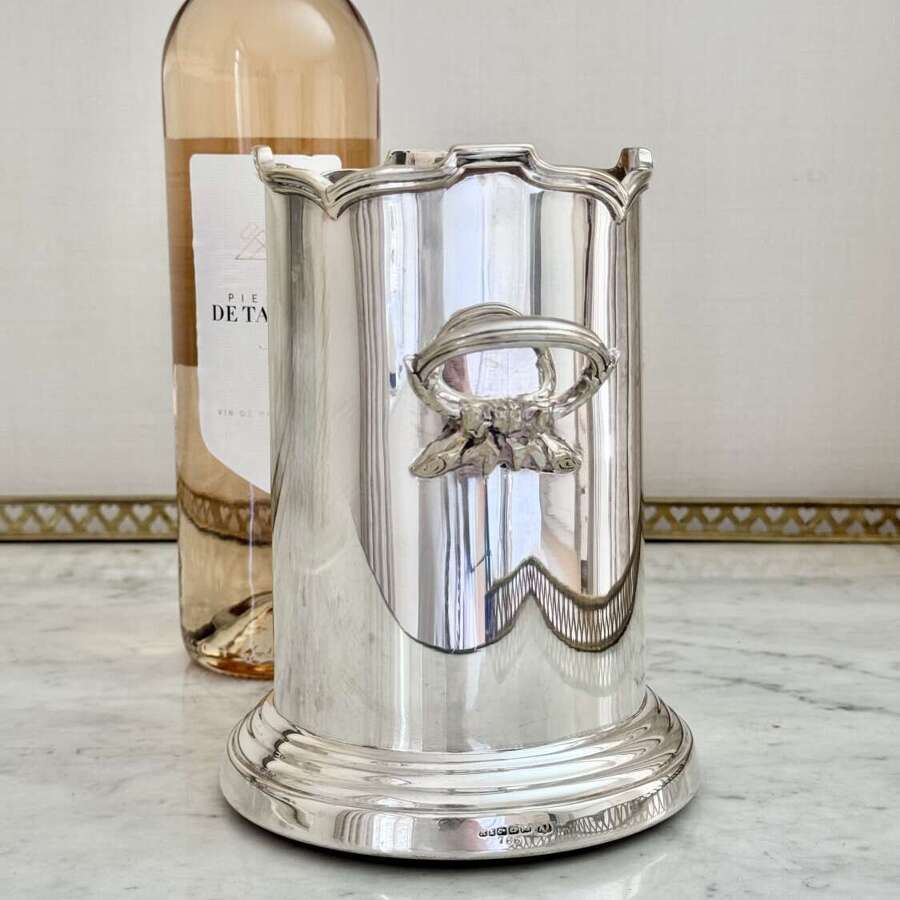 Silver plated Marples & Co bottle coaster circa 1900
